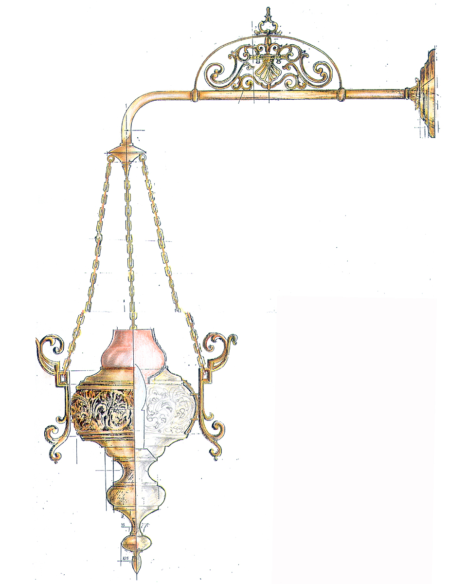 Planșă desenată de mână din arhiva atelierului FD.STIL