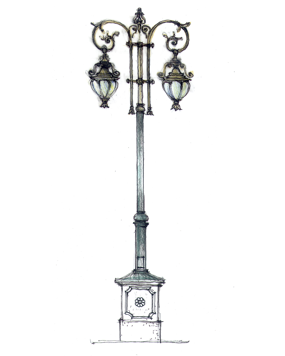 Planșă desenată de mână din arhiva atelierului FD.STIL